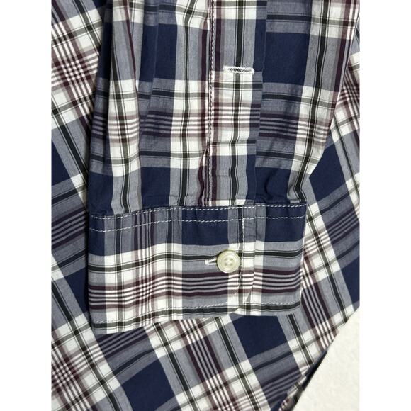 Lacoste Mens Size 44 Multicolor Plaid Button Down Shirt Preppy Money Golf EUC - Picture 2 of 10